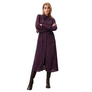 Jason Wu Navy and Red Printed Shirt Dress 2